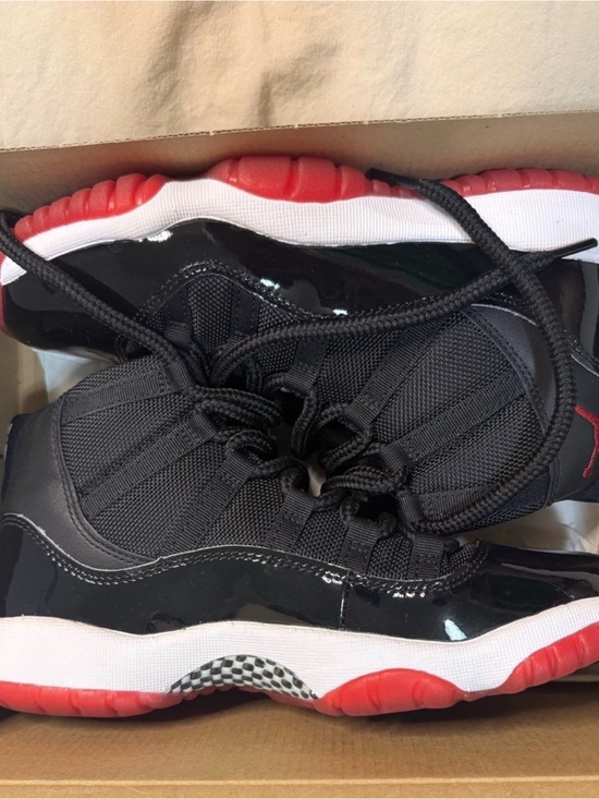 Jordan Shoes - Jordan Boys Black and Red High-Top Sneakers